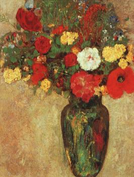 Odilon Redon : Vase With Flowers